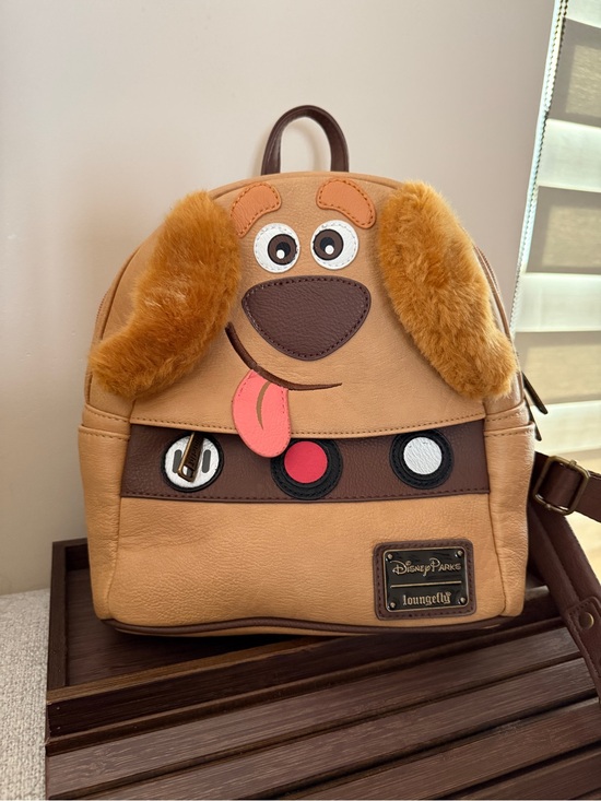 Loungefly Handbags - Loungefly Tan Dog Face Mini Backpack with Faux Fur Ears